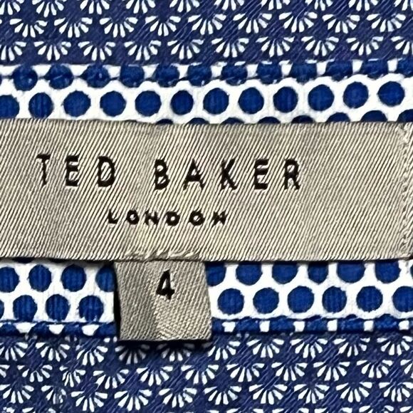 NWOT Ted Baker London Blue Dot Short Sleeve Polo Mens Size 4 40 chest M - Picture 5 of 6